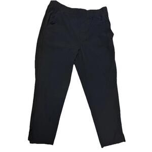 New BALEAF Women PullOn Navy Blue Black Stripe Hiking Active  Golf UPF XL Crop